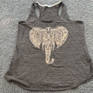 Maurice’s size Medium Gray Elephant Graphic Women's Tank Top